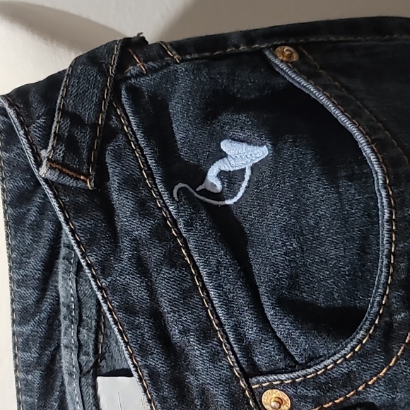 COPY - BABY PHAT BOOTCUT VINTAGE 90's HIP HOP Y2K DARK WASH DENIM BLUE JEANS JU… - Picture 12 of 16